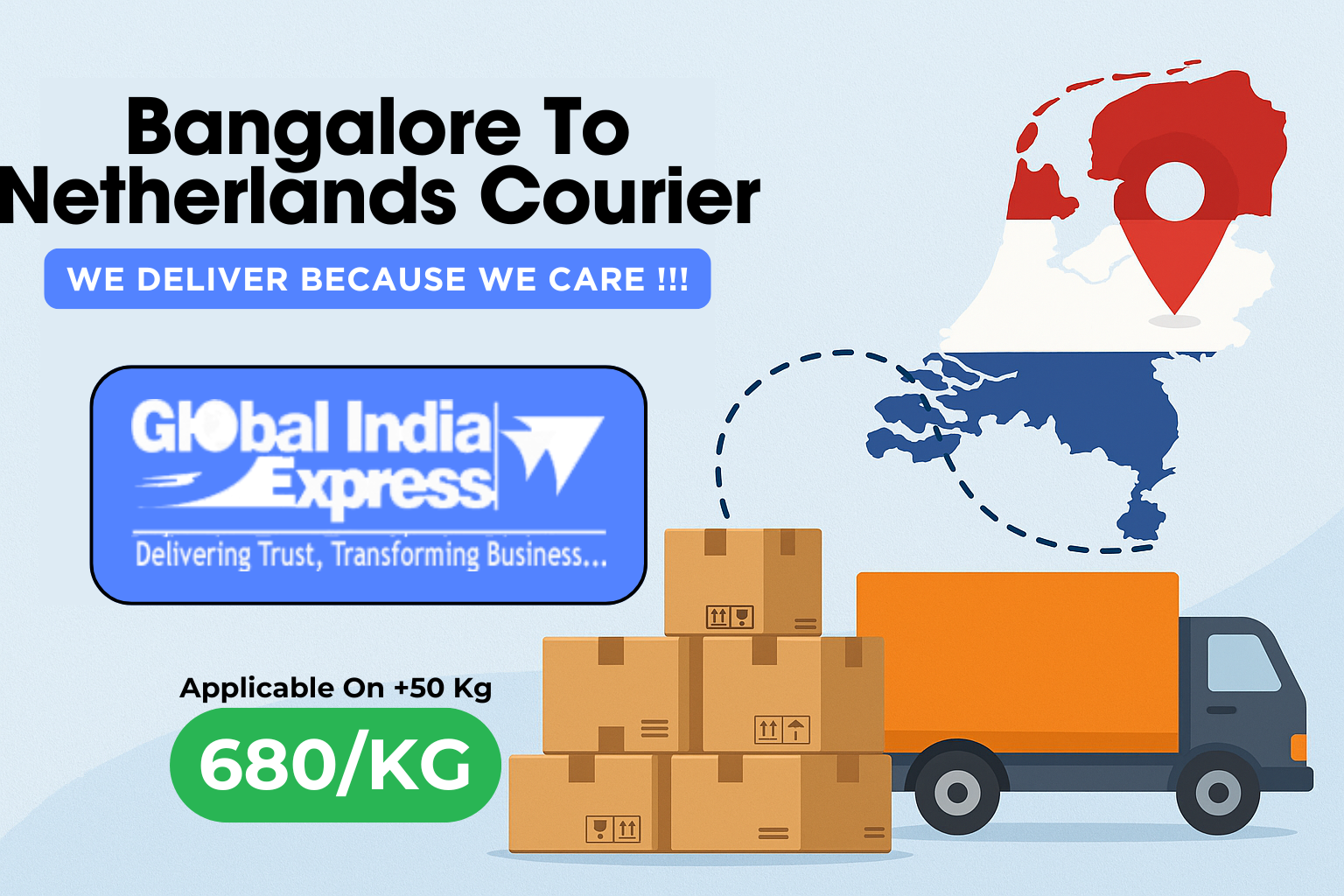 Bangalore To Netherlands Courier Charges