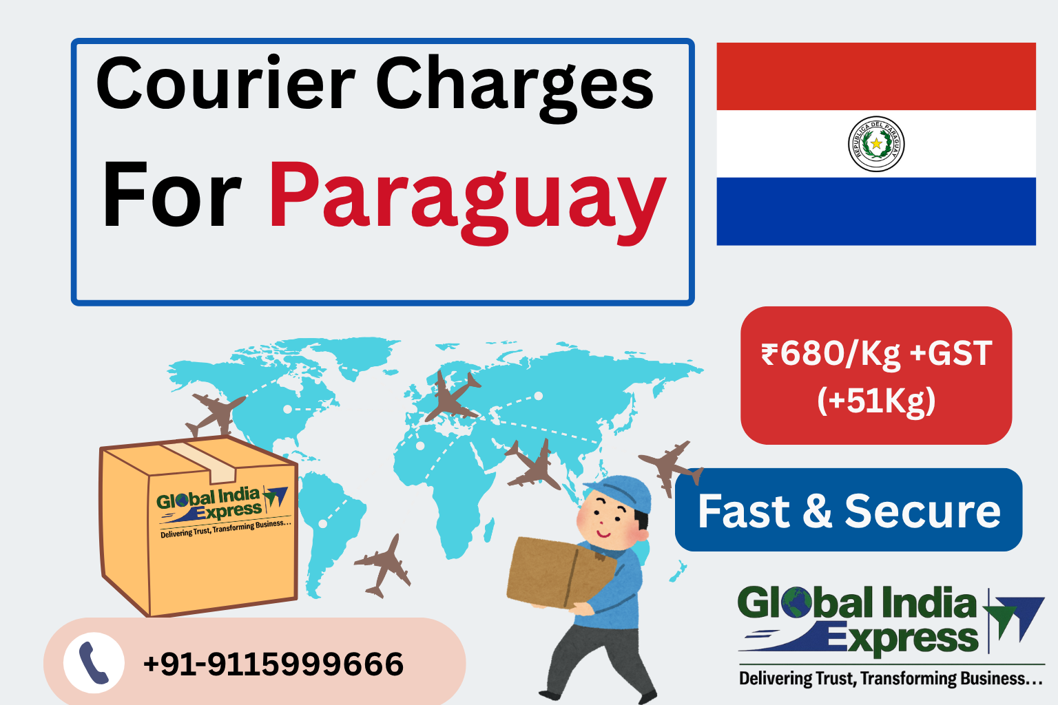 Courier Charges For Paraguay