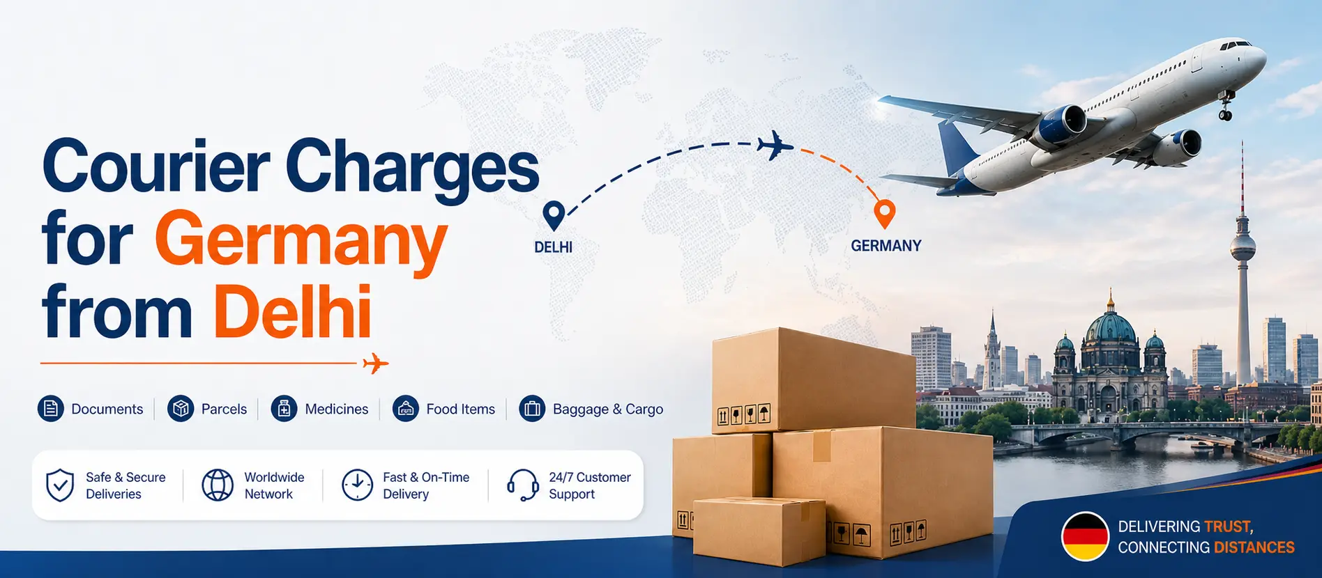 Courier charges for Germany from Delhi